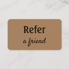 einfache minimale Hinzufügen Ihrer Namen Shop Salo Empfehlungskarte