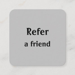 einfache minimale Hinzufügen Ihrer Namen Shop Salo Empfehlungskarte