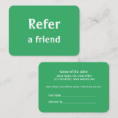 einfache minimale Hinzufügen Ihrer Namen Shop Salo Empfehlungskarte (Vorne/Hinten)