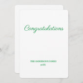 einfache minimale Hinzufügen Ihrer Text Glückwünsc (Vorne/Hinten)