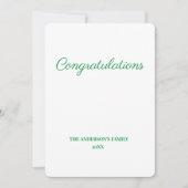 einfache minimale Hinzufügen Ihrer Text Glückwünsc (Vorderseite)