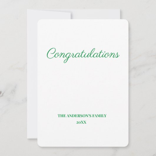 einfache minimale Hinzufügen Ihrer Text Glückwünsc (Vorderseite)