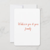 einfache minimale Hinzufügen Ihrer Text Glückwünsc Dankeskarte (Rückseite)