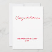 einfache minimale Hinzufügen Ihrer Text Glückwünsc Dankeskarte (Vorderseite)