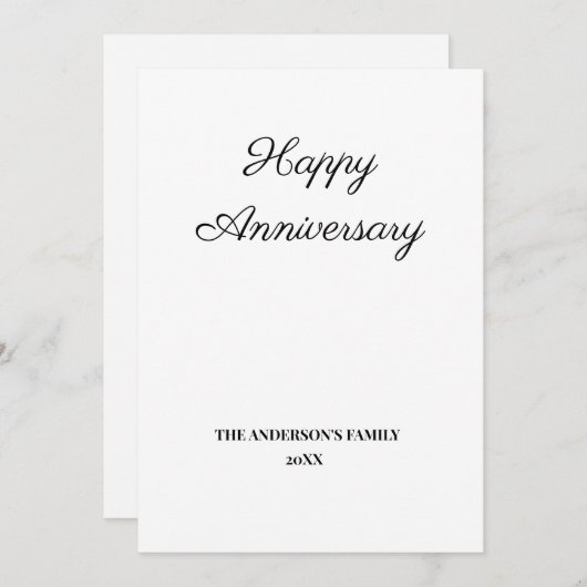 Einfache minimale Hinzufügen Ihrer Text-Jubiläumsk (Vorne/Hinten)