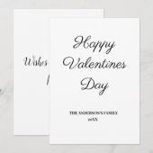 Einfache minimale Hinzufügen Ihrer Textvalentkarte (Vorne/Hinten)