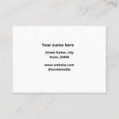 einfache minimale Hinzufügen Ihres Logo-Geschäft b Visitenkarte (Rückseite)