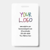 Einfache minimale Hinzufügen Ihres Logos/Designs h Ausweis (Back)