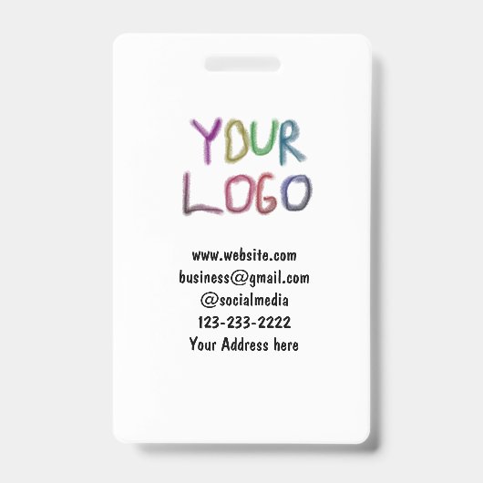 Einfache minimale Hinzufügen Ihres Logos/Designs h Ausweis (Front)