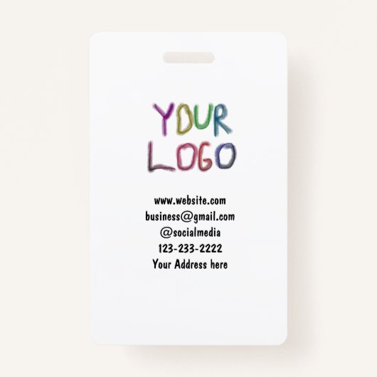 Einfache minimale Hinzufügen Ihres Logos/Designs h Ausweis (Vorderseite)