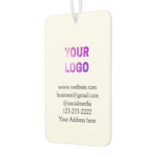 Einfache minimale Hinzufügen Ihres Logos/Designs h Autolufterfrischer (Links)