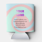 Einfache minimale Hinzufügen Ihres Logos/Designs h Dosenkühler (Rückseite)