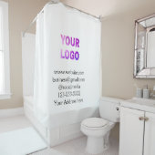 Einfache minimale Hinzufügen Ihres Logos/Designs h Duschvorhang (Beispiel)