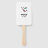 Einfache minimale Hinzufügen Ihres Logos/Designs h Fächer (Rückseite)