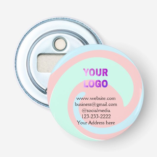 Einfache minimale Hinzufügen Ihres Logos/Designs h Flaschenöffner (Vorderseite)