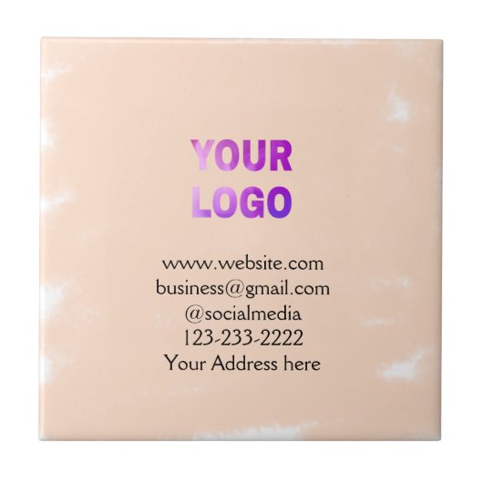 Einfache minimale Hinzufügen Ihres Logos/Designs h Fliese (Vorderseite)