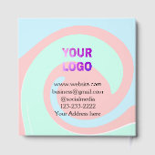 Einfache minimale Hinzufügen Ihres Logos/Designs h Gästebuch (Rückseite)