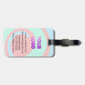 Einfache minimale Hinzufügen Ihres Logos/Designs h Gepäckanhänger (Rückseite horizontal)