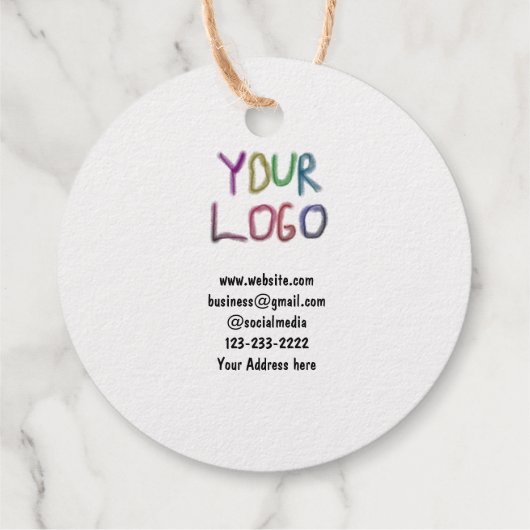 Einfache minimale Hinzufügen Ihres Logos/Designs h Geschenkanhänger (Rückseite)