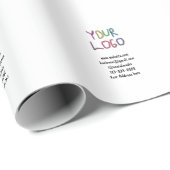 Einfache minimale Hinzufügen Ihres Logos/Designs h Geschenkpapier (Rolleneckpunkt)