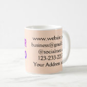 Einfache minimale Hinzufügen Ihres Logos/Designs h Kaffeetasse (VorderseiteRechts)