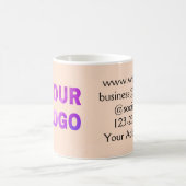 Einfache minimale Hinzufügen Ihres Logos/Designs h Kaffeetasse (Mittel)