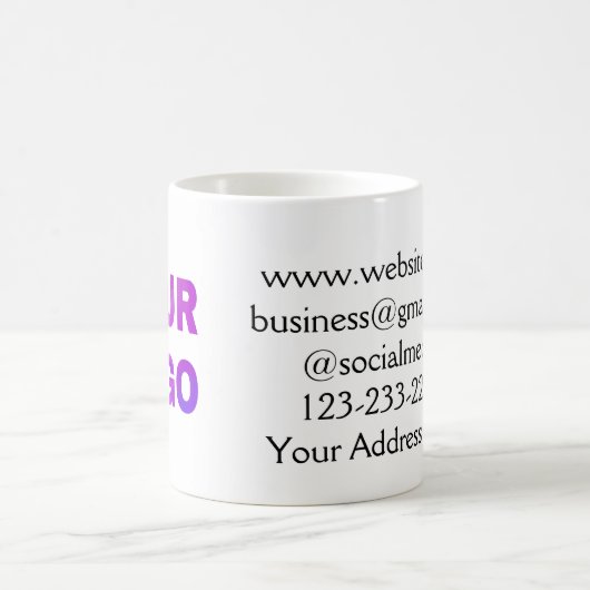 Einfache minimale Hinzufügen Ihres Logos/Designs h Kaffeetasse (Mittel)
