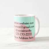 Einfache minimale Hinzufügen Ihres Logos/Designs h Kaffeetasse (VorderseiteRechts)