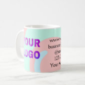 Einfache minimale Hinzufügen Ihres Logos/Designs h Kaffeetasse (Vorderseite Links)