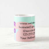 Einfache minimale Hinzufügen Ihres Logos/Designs h Kaffeetasse (Mittel)