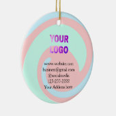 Einfache minimale Hinzufügen Ihres Logos/Designs h Keramik Ornament (Rechts)