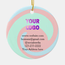 Einfache minimale Hinzufügen Ihres Logos/Designs h Keramik Ornament