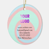 Einfache minimale Hinzufügen Ihres Logos/Designs h Keramik Ornament (Links)