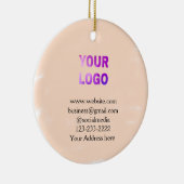 Einfache minimale Hinzufügen Ihres Logos/Designs h Keramik Ornament (Rechts)