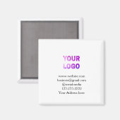 Einfache minimale Hinzufügen Ihres Logos/Designs h Magnet (Vorderseite/Rückseite)