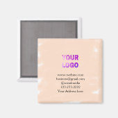 Einfache minimale Hinzufügen Ihres Logos/Designs h Magnet (Vorderseite/Rückseite)