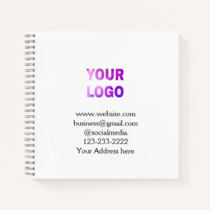 Einfache minimale Hinzufügen Ihres Logos/Designs h Notizblock