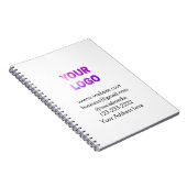 Einfache minimale Hinzufügen Ihres Logos/Designs h Notizblock (Rechte Seite)