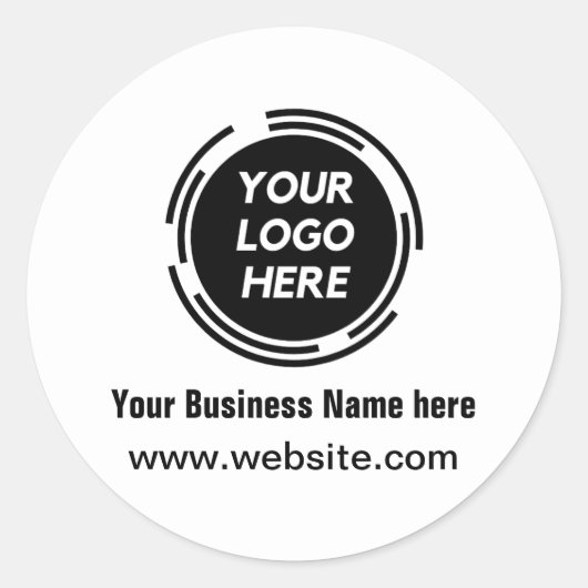 Einfache minimale Hinzufügen Ihres Logos/Designs h Runder Aufkleber (Vorderseite)