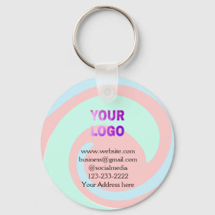 Einfache minimale Hinzufügen Ihres Logos/Designs h Schlüsselanhänger