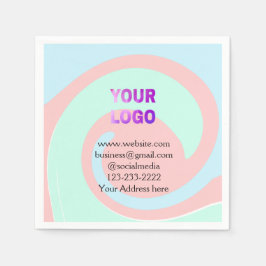 Einfache minimale Hinzufügen Ihres Logos/Designs h Serviette