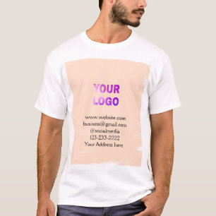 Einfache minimale Hinzufügen Ihres Logos/Designs h T-Shirt