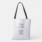 Einfache minimale Hinzufügen Ihres Logos/Designs h Tasche (Rückseite)