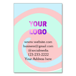 Einfache minimale Hinzufügen Ihres Logos/Designs h Tischnummer