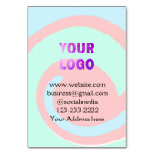 Einfache minimale Hinzufügen Ihres Logos/Designs h Tischnummer (Rückseite)