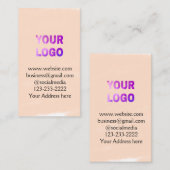 Einfache minimale Hinzufügen Ihres Logos/Designs h Visitenkarte (Vorne/Hinten)
