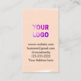 Einfache minimale Hinzufügen Ihres Logos/Designs h Visitenkarte