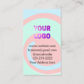 Einfache minimale Hinzufügen Ihres Logos/Designs h Visitenkarte (Rückseite)