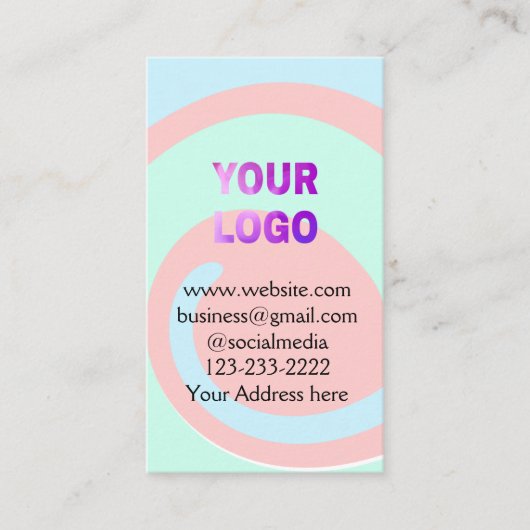 Einfache minimale Hinzufügen Ihres Logos/Designs h Visitenkarte (Vorderseite)