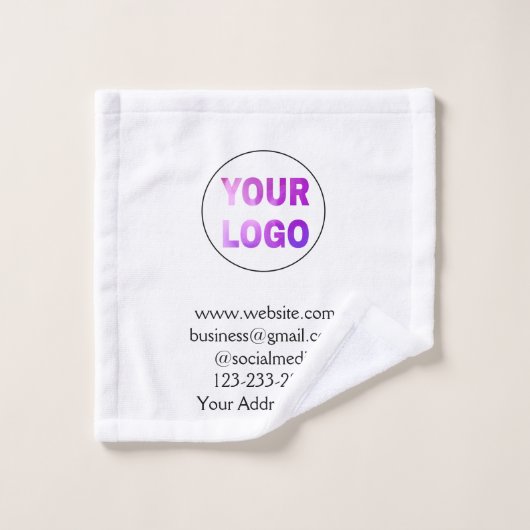 Einfache minimale Hinzufügen Ihres Logos/Designs h Waschlappen (Waschlappen)